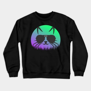 Cool Cat In Shades Crewneck Sweatshirt